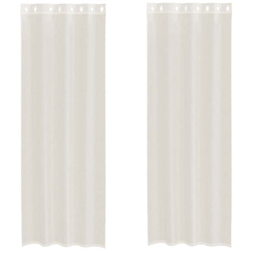 vidaXL Rideaux voilages à œillets 2 pcs Crème 140x260 cm