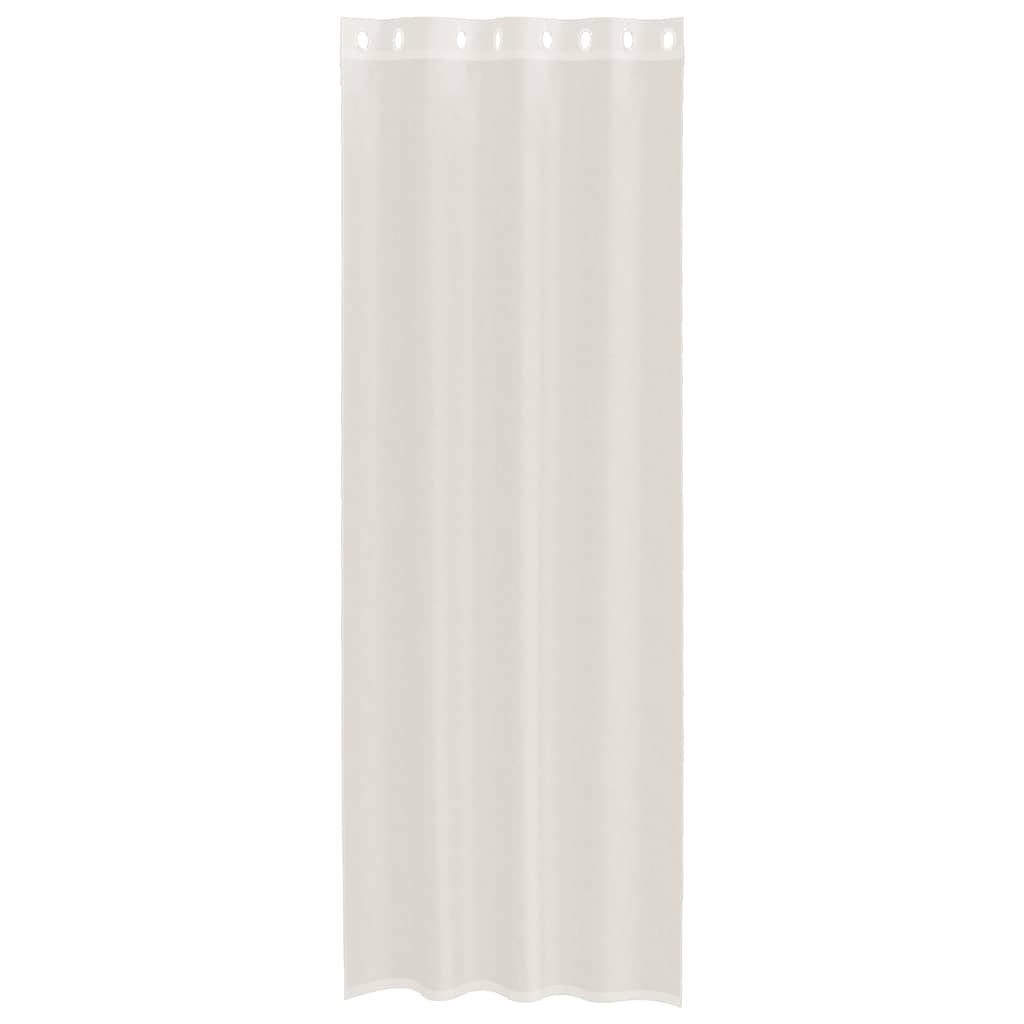 vidaXL Rideaux voilages à œillets 2 pcs Crème 140x260 cm