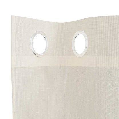 vidaXL Rideaux voilages à œillets 2 pcs Crème 140x260 cm