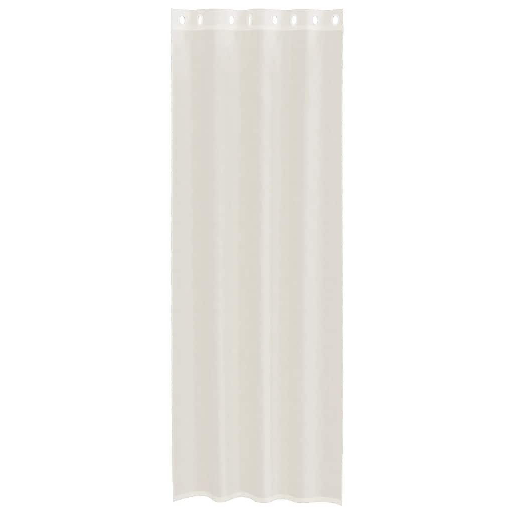 vidaXL Voile Vorhänge mit Ösen 2 Stk. Creme 140x300 cm