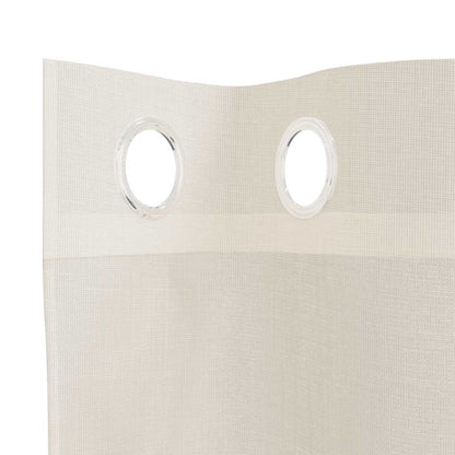 vidaXL Voile Vorhänge mit Ösen 2 Stk. Creme 140x300 cm