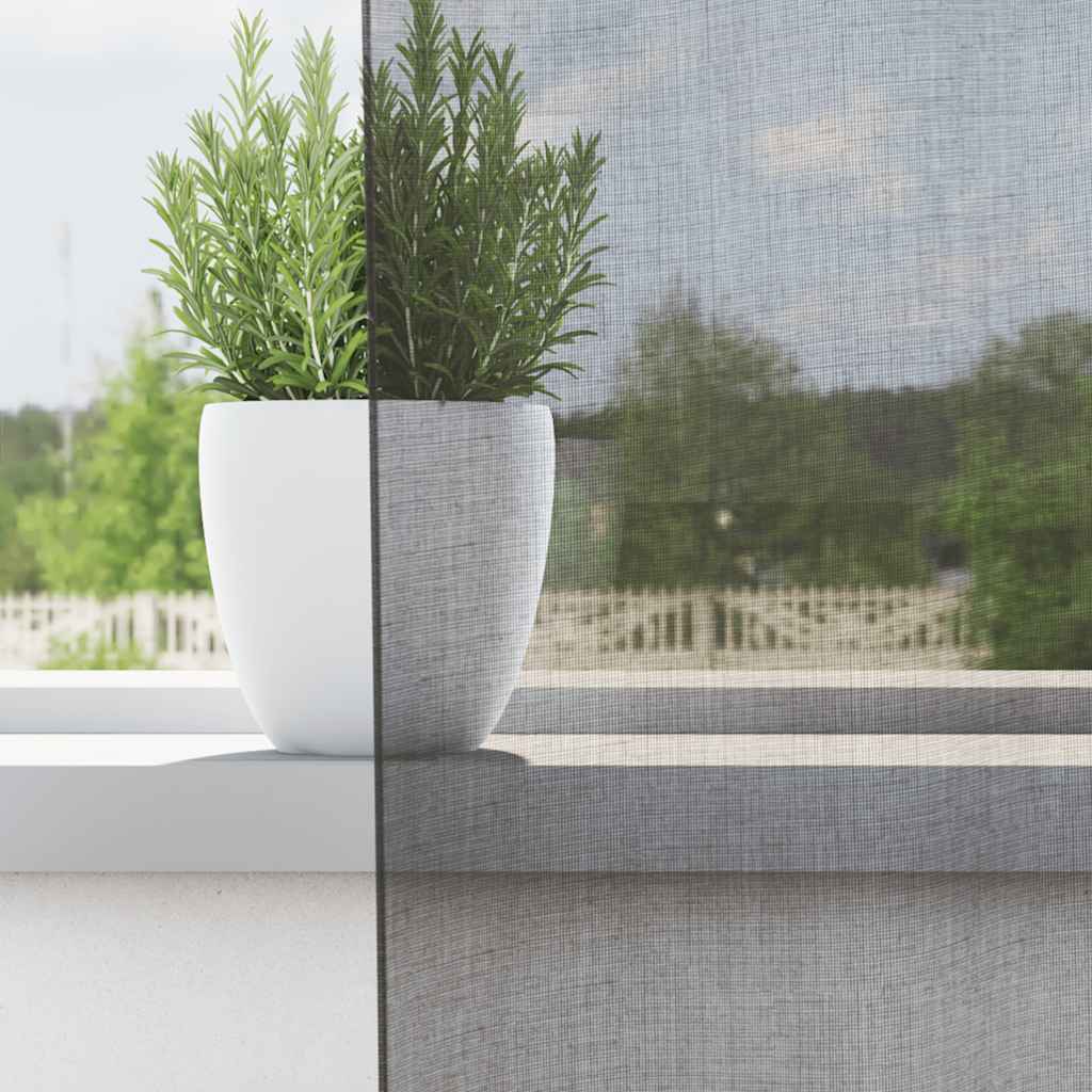 vidaXL Voilages à œillets 2 pcs Gris foncé 140x140 cm