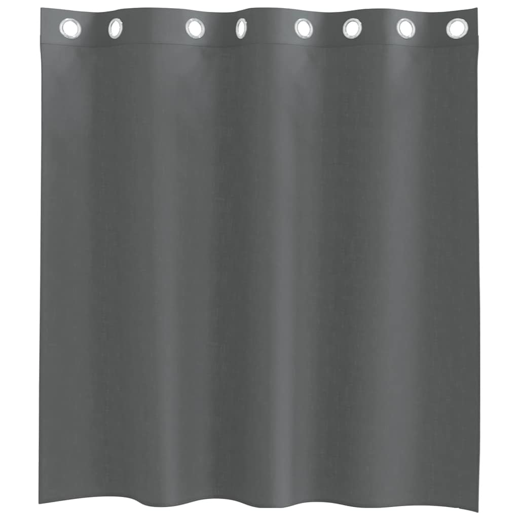 vidaXL Voilages à œillets 2 pcs Gris foncé 140x140 cm