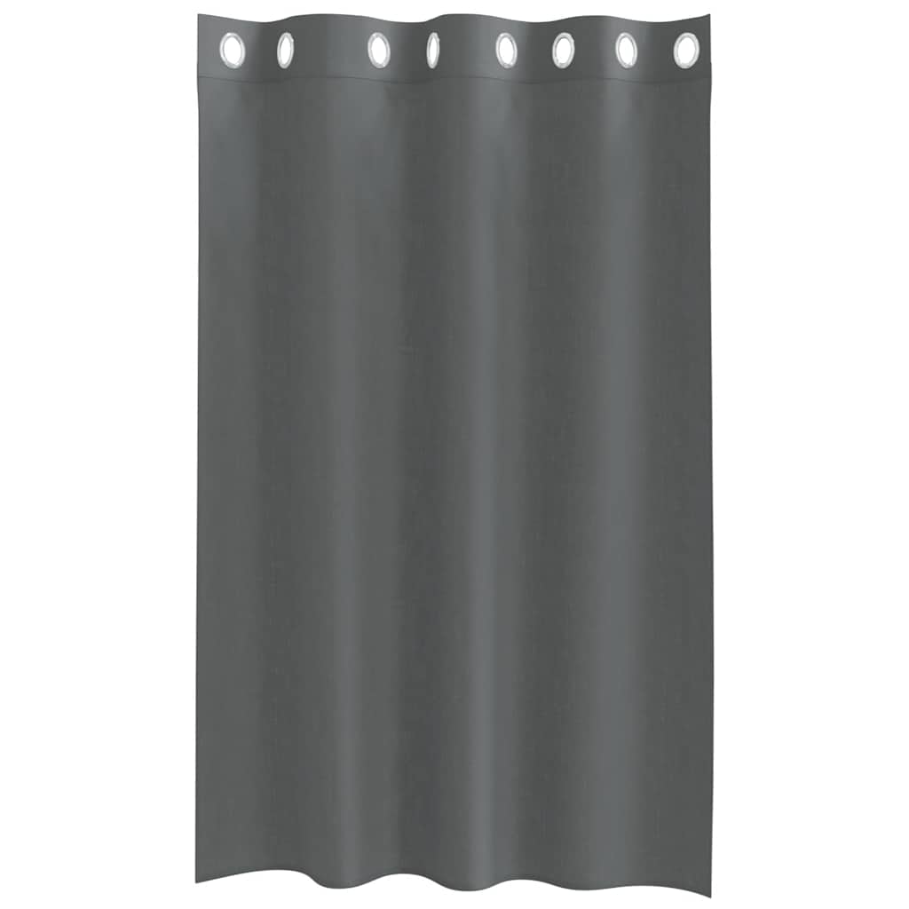 vidaXL Voile Vorhänge mit Ösen 2 Stk. Dunkelgrau 140x175 cm