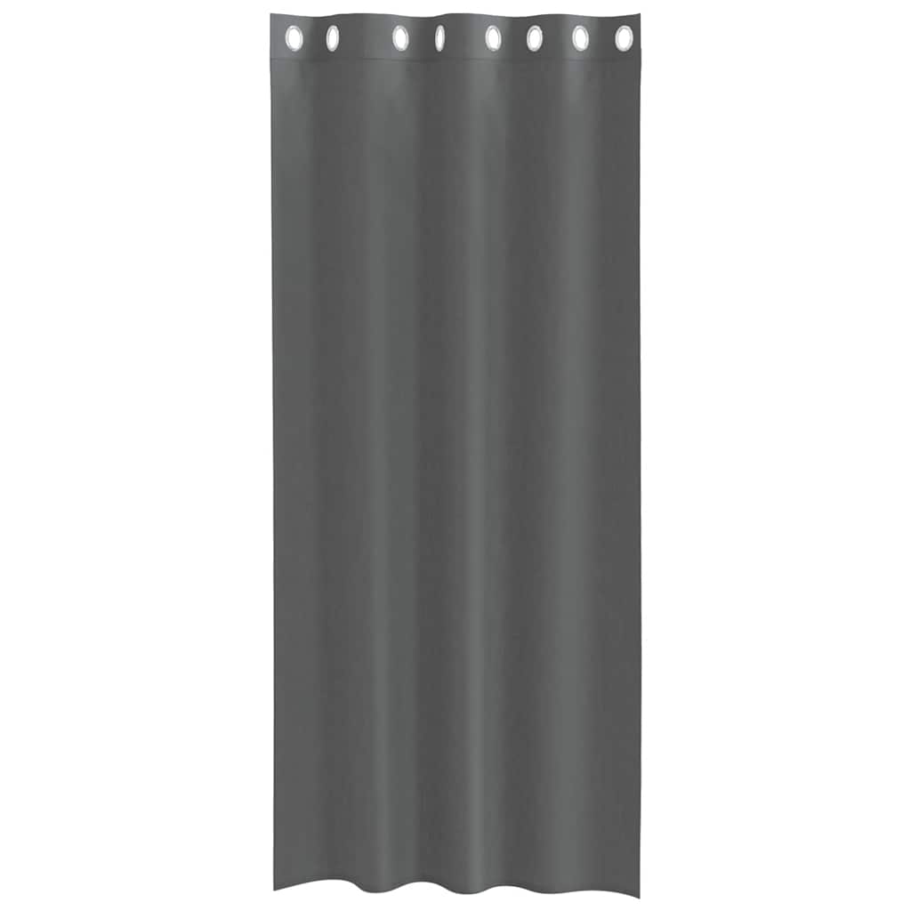 vidaXL Voile Vorhänge mit Ösen 2 Stk. Dunkelgrau 140x225 cm