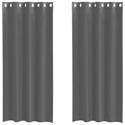 vidaXL Rideaux voilages à œillets 2 pcs Gris foncé 140x245 cm