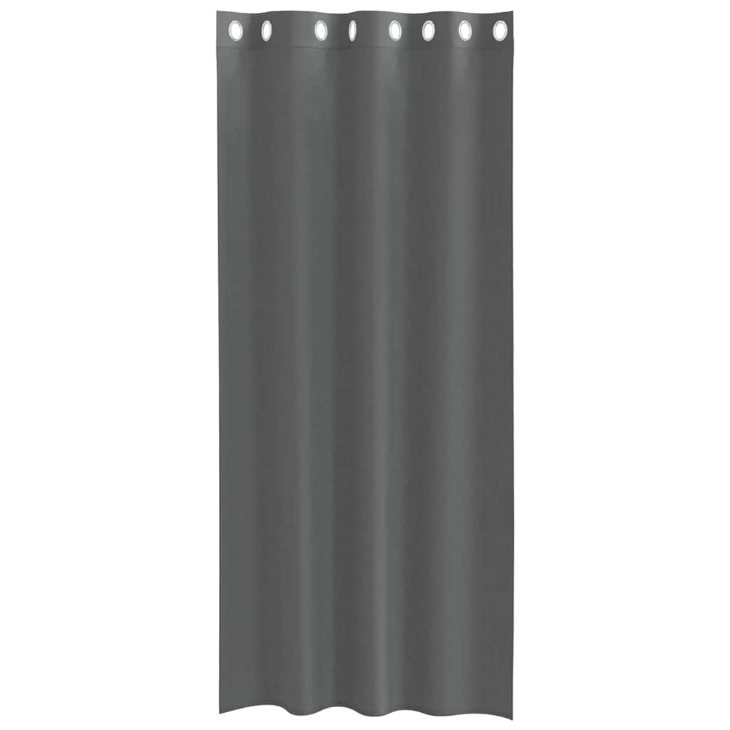 vidaXL Rideaux voilages à œillets 2 pcs Gris foncé 140x245 cm