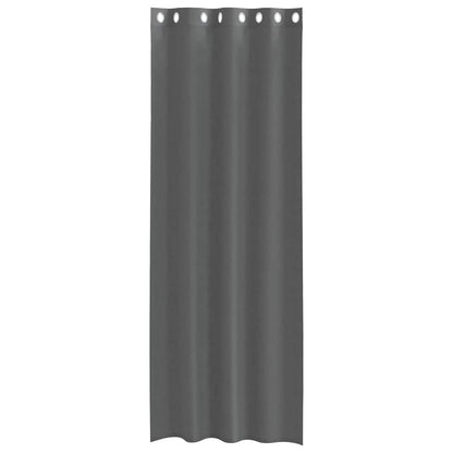 vidaXL Voile Vorhänge mit Ösen 2 Stk. Dunkelgrau 140x260 cm