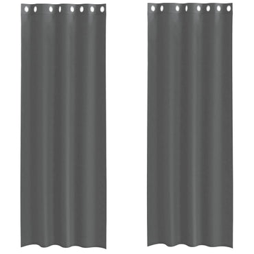 vidaXL Rideaux voilages à œillets 2 pcs Gris foncé 140x300 cm