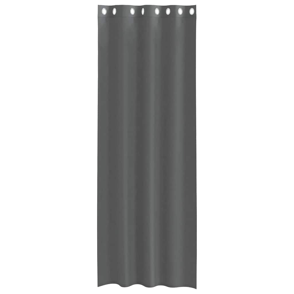 vidaXL Rideaux voilages à œillets 2 pcs Gris foncé 140x300 cm