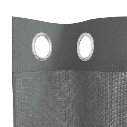 vidaXL Rideaux voilages à œillets 2 pcs Gris foncé 140x300 cm