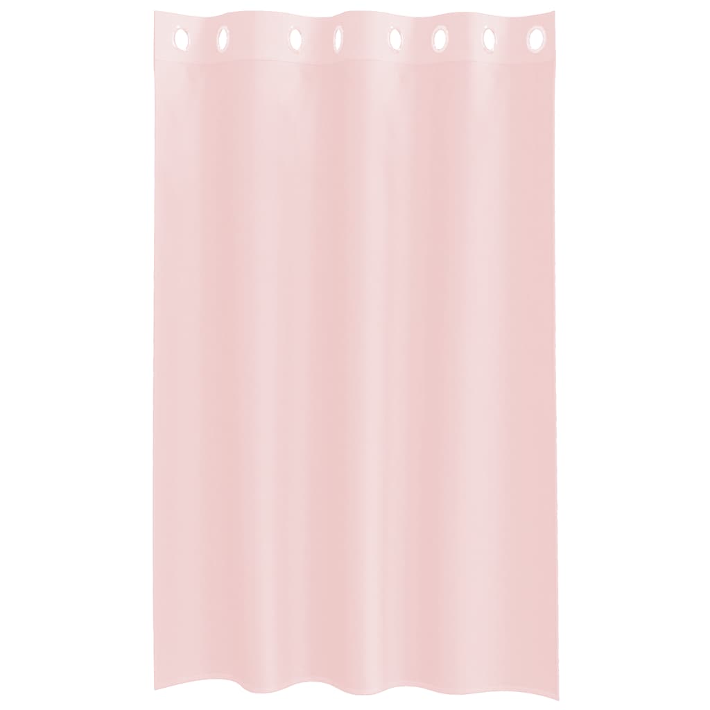 vidaXL Voile Vorhänge mit Ösen 2 Stk. Hellrosa 140x175 cm