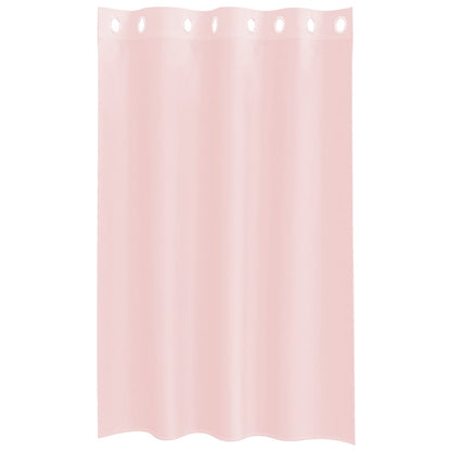 vidaXL Voile Vorhänge mit Ösen 2 Stk. Hellrosa 140x175 cm