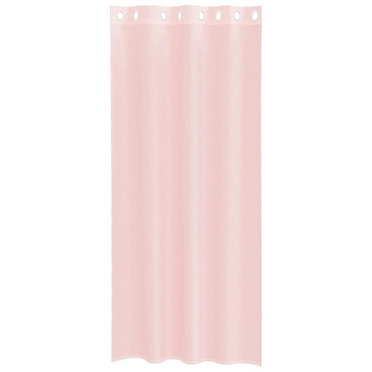 vidaXL Voile Vorhänge mit Ösen 2 Stk. Hellrosa 140x225 cm