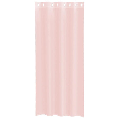 vidaXL Voile Vorhänge mit Ösen 2 Stk. Hellrosa 140x245 cm