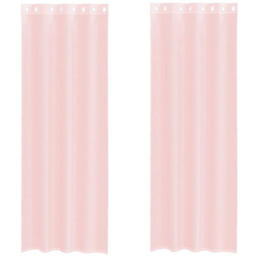 vidaXL Voile Vorhänge mit Ösen 2 Stk. Hellrosa 140x260 cm