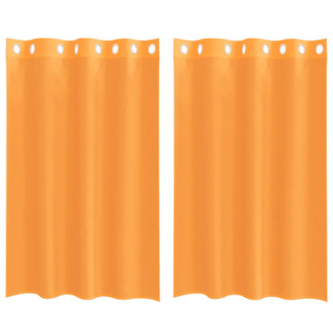 vidaXL Voile Vorhänge mit Ösen 2 Stk. Orange 140x175 cm