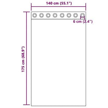 Voile Vorhänge mit Ösen 2 Stk. Orange 140x175 cm