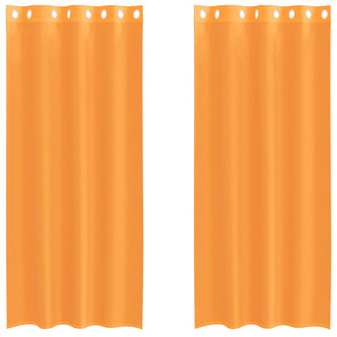 vidaXL Voile Vorhänge mit Ösen 2 Stk. Orange 140x245 cm
