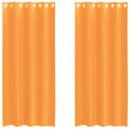 vidaXL Voile Vorhänge mit Ösen 2 Stk. Orange 140x245 cm