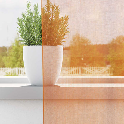 vidaXL Voile Vorhänge mit Ösen 2 Stk. Orange 140x260 cm