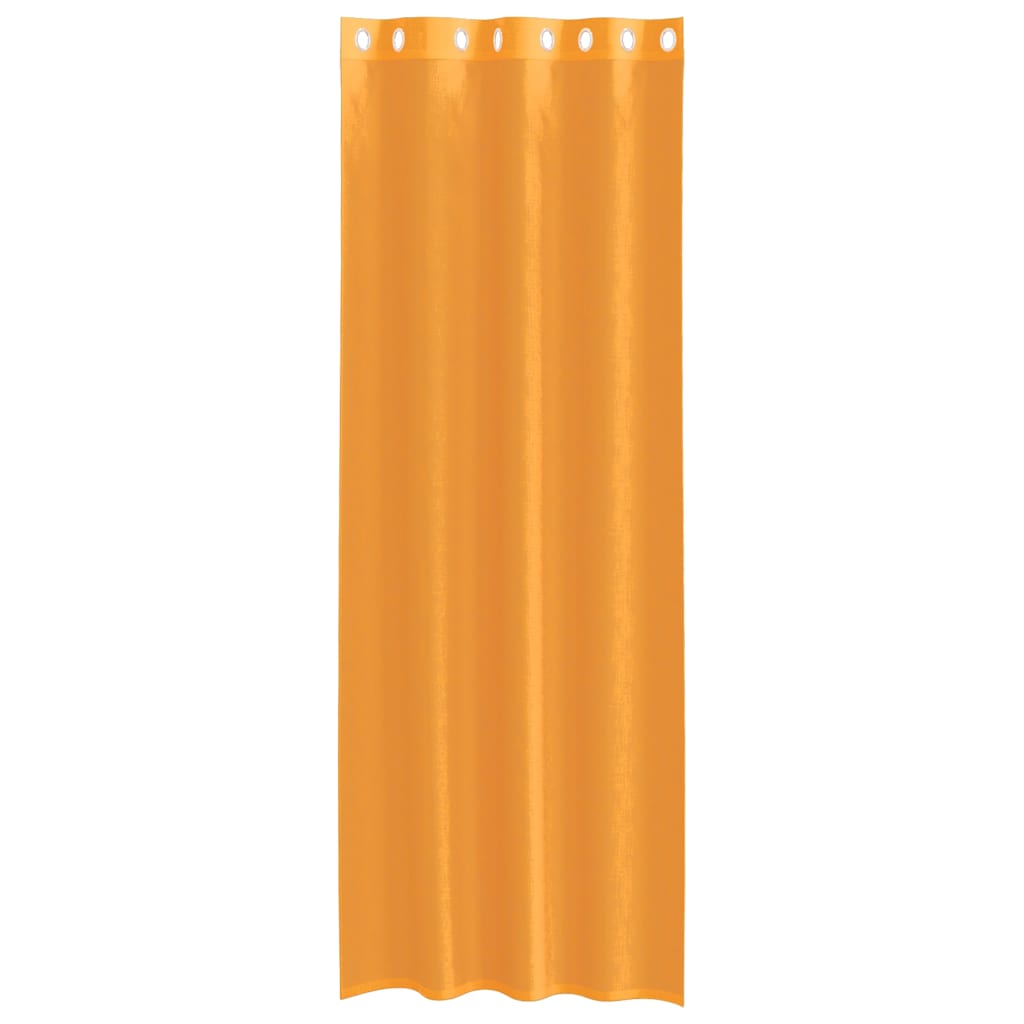 vidaXL Voile Vorhänge mit Ösen 2 Stk. Orange 140x260 cm