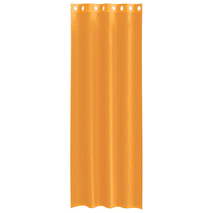 vidaXL Voile Vorhänge mit Ösen 2 Stk. Orange 140x260 cm