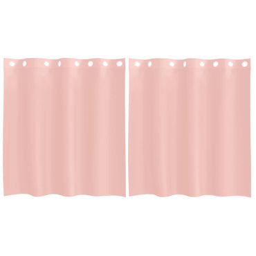vidaXL Voile Vorhänge mit Ösen 2 Stk. Rosa 140x140 cm