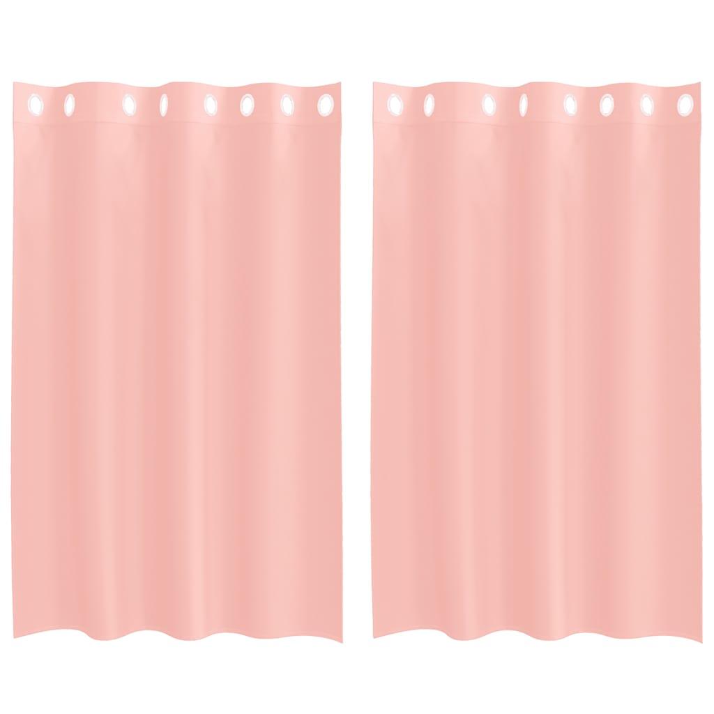 Voile Vorhänge mit Ösen 2 Stk. Rosa 140x175 cm