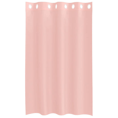 vidaXL Voilages à œillets 2 pcs Rose 140x175 cm