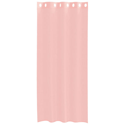 vidaXL Voile Vorhänge mit Ösen 2 Stk. Rosa 140x225 cm