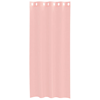 vidaXL Voile Vorhänge mit Ösen 2 Stk. Rosa 140x245 cm