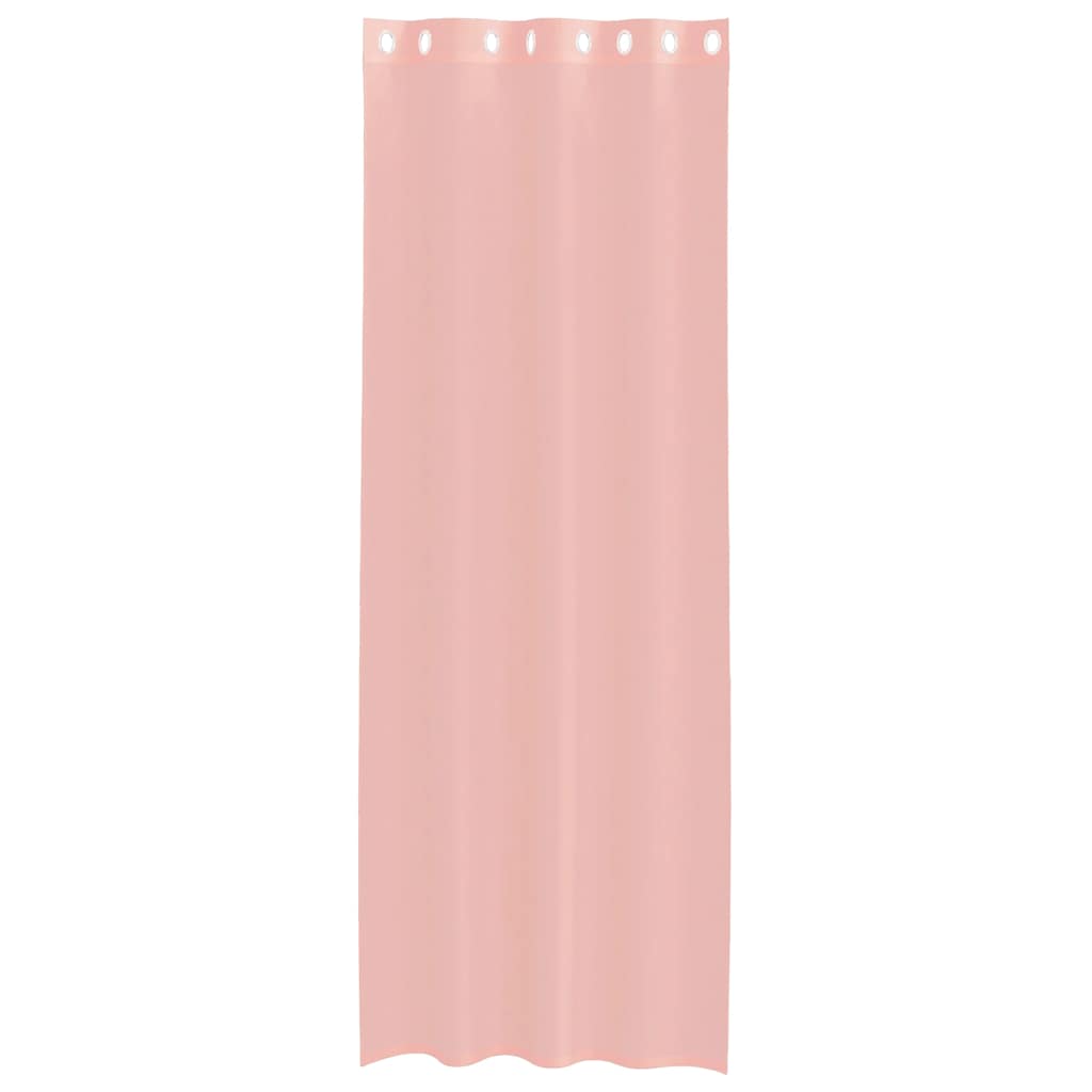 vidaXL Voile Vorhänge mit Ösen 2 Stk. Rosa 140x300 cm