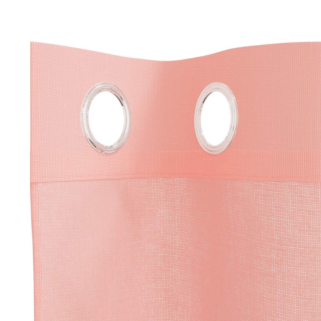 vidaXL Voile Vorhänge mit Ösen 2 Stk. Rosa 140x300 cm