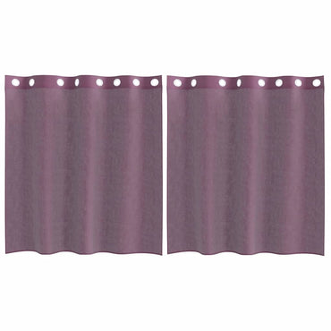 vidaXL Voile Vorhänge mit Ösen 2 Stk. Lila 140x140 cm