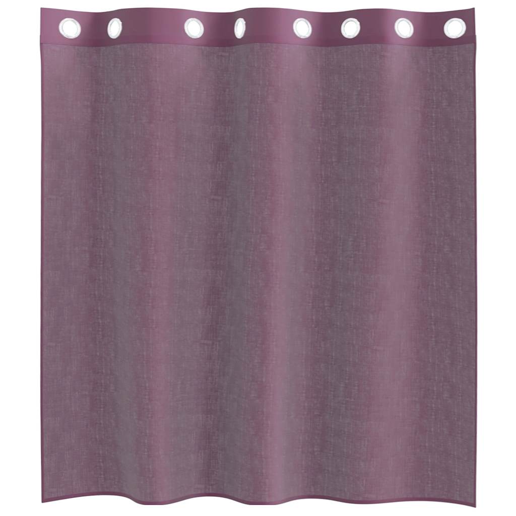 vidaXL Voile Vorhänge mit Ösen 2 Stk. Lila 140x140 cm