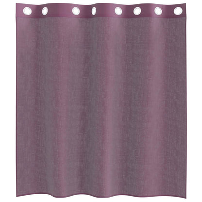 vidaXL Voile Vorhänge mit Ösen 2 Stk. Lila 140x140 cm