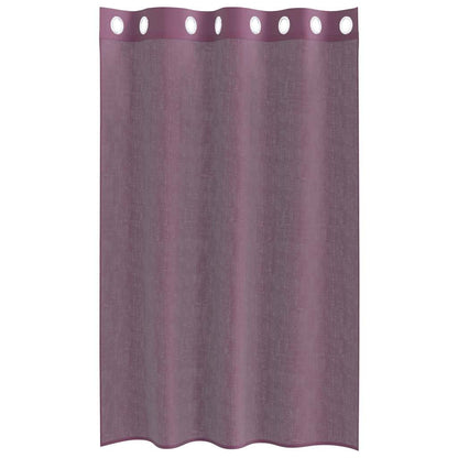 vidaXL Voile Vorhänge mit Ösen 2 Stk. Lila 140x175 cm