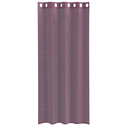 vidaXL Voile Vorhänge mit Ösen 2 Stk. Lila 140x225 cm
