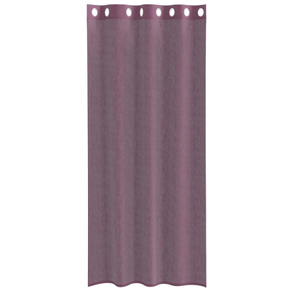 vidaXL Voile Vorhänge mit Ösen 2 Stk. Lila 140x245 cm