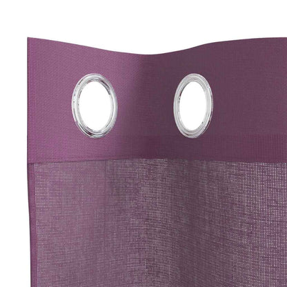 vidaXL Voile Vorhänge mit Ösen 2 Stk. Lila 140x260 cm