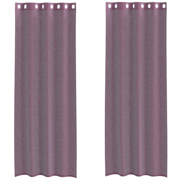 vidaXL Voile Vorhänge mit Ösen 2 Stk. Lila 140x300 cm