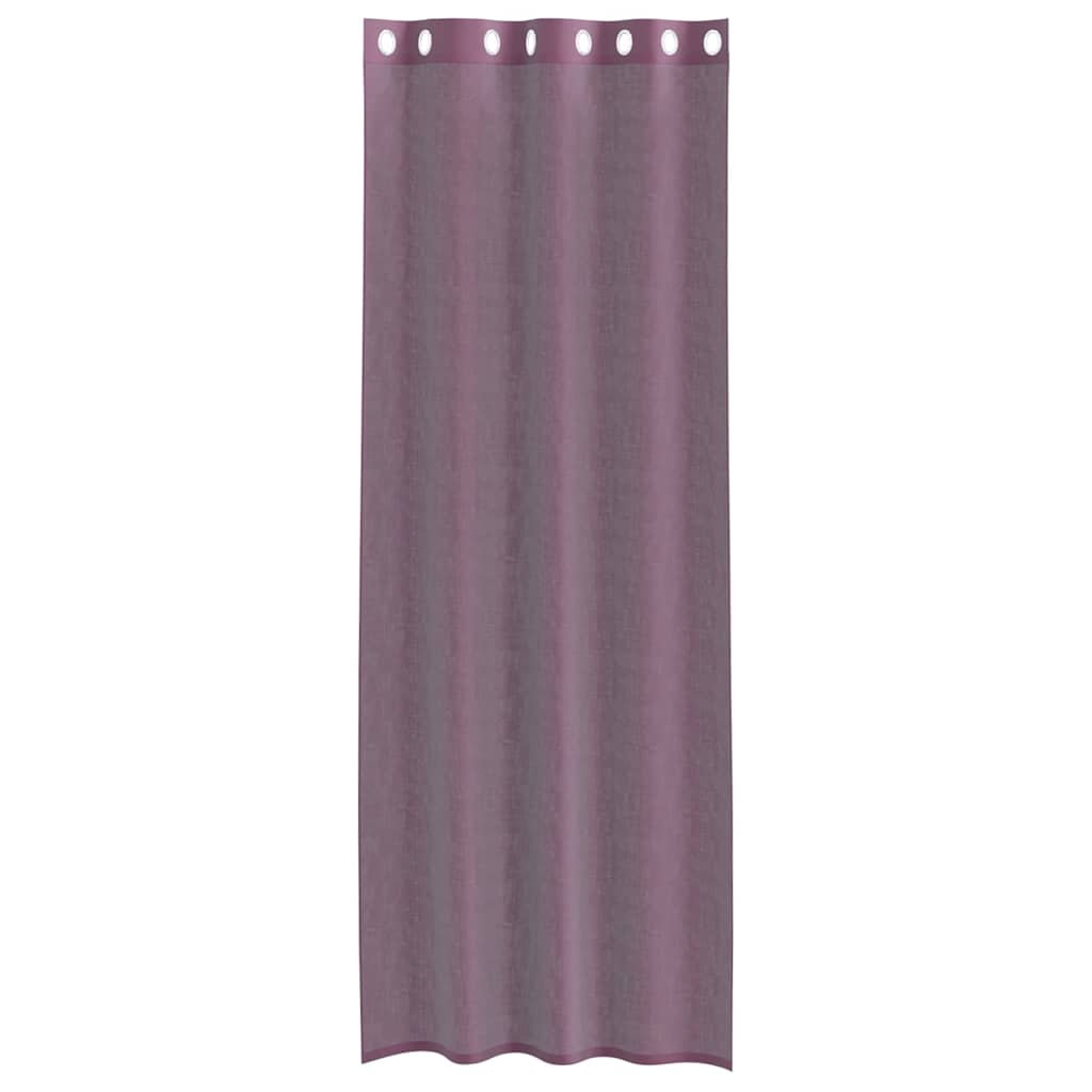 vidaXL Voile Vorhänge mit Ösen 2 Stk. Lila 140x300 cm