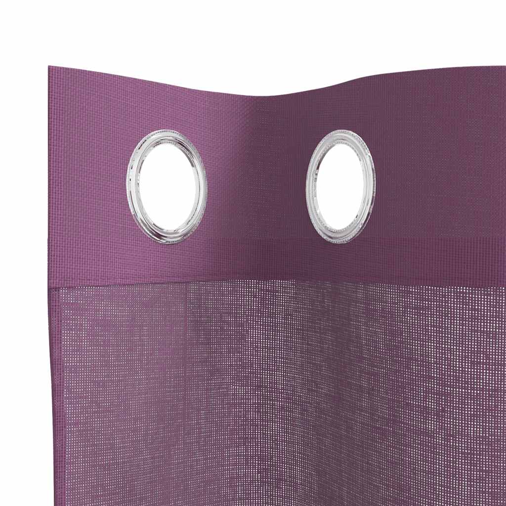vidaXL Voile Vorhänge mit Ösen 2 Stk. Lila 140x300 cm