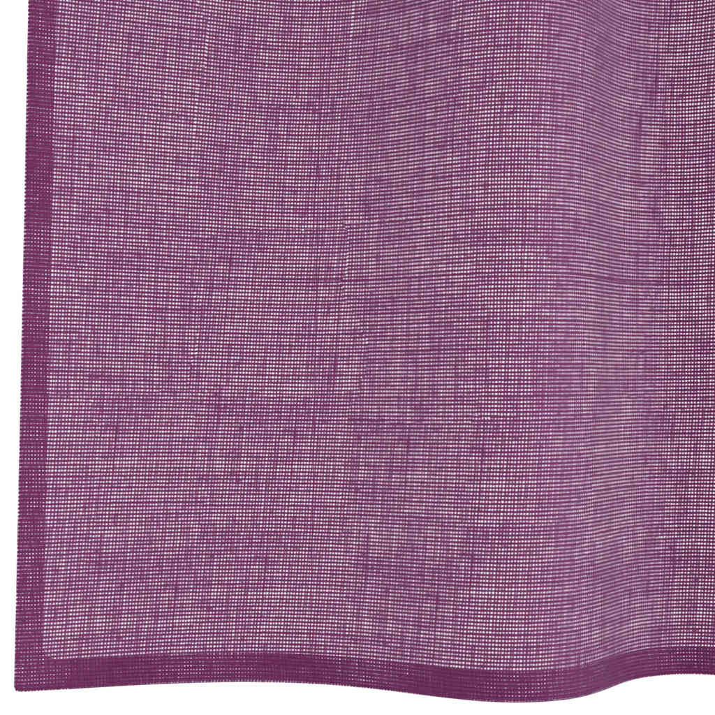 vidaXL Voile Vorhänge mit Ösen 2 Stk. Lila 140x300 cm