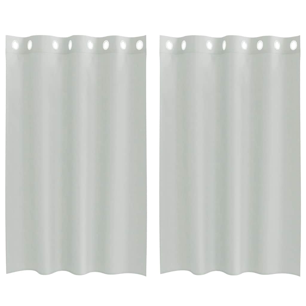 vidaXL Voile Vorhänge mit Ösen 2 Stk. Hellgrau 140x175 cm