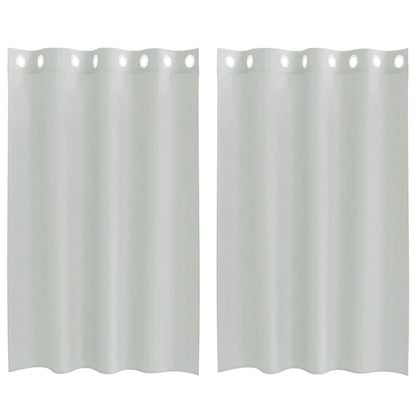 vidaXL Voile Vorhänge mit Ösen 2 Stk. Hellgrau 140x175 cm