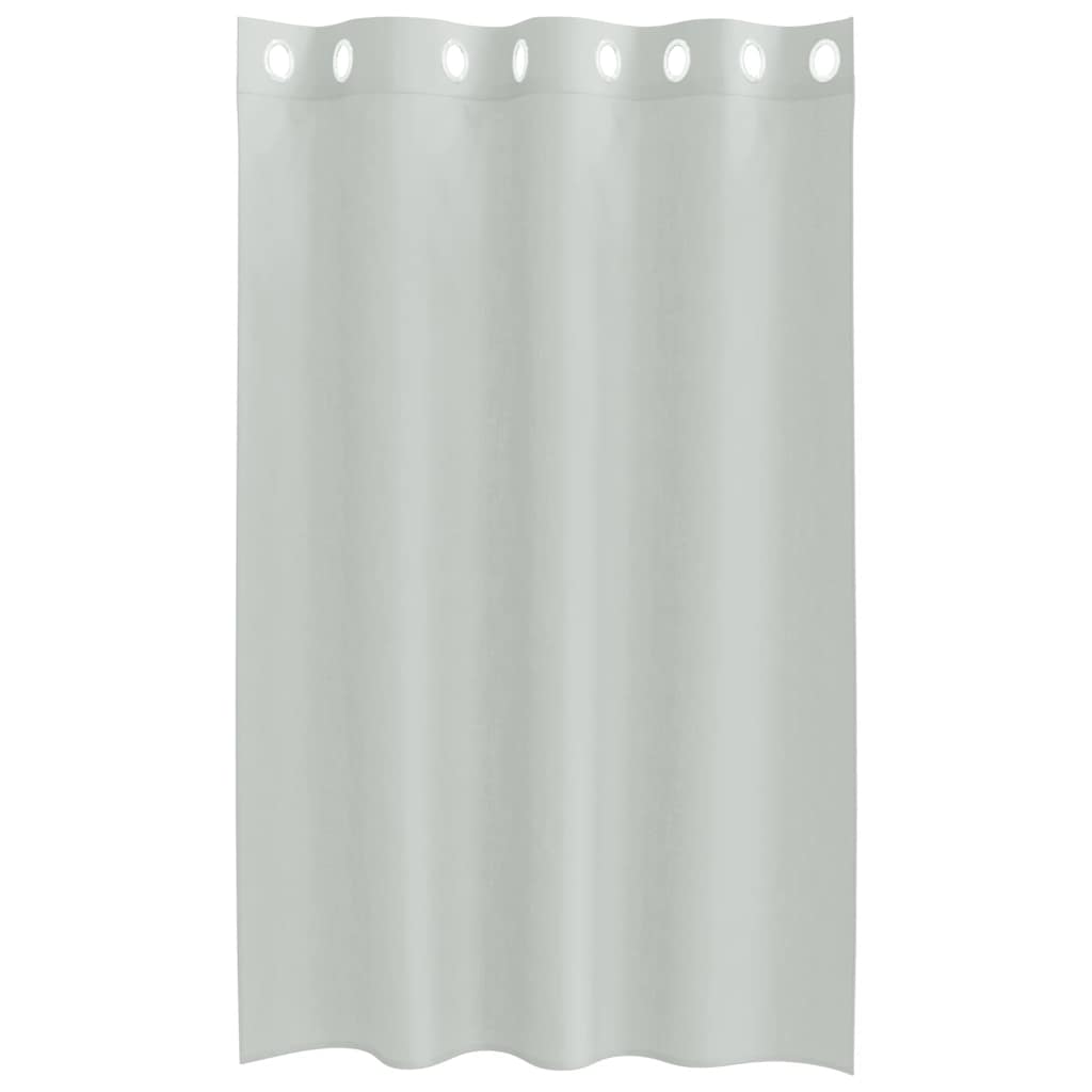 vidaXL Voile Vorhänge mit Ösen 2 Stk. Hellgrau 140x175 cm