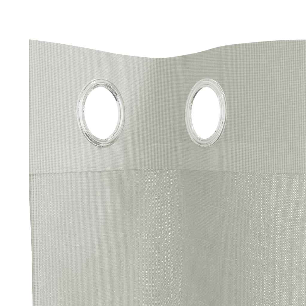 vidaXL Voile Vorhänge mit Ösen 2 Stk. Hellgrau 140x175 cm
