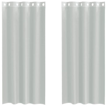 vidaXL Voile Vorhänge mit Ösen 2 Stk. Hellgrau 140x225 cm